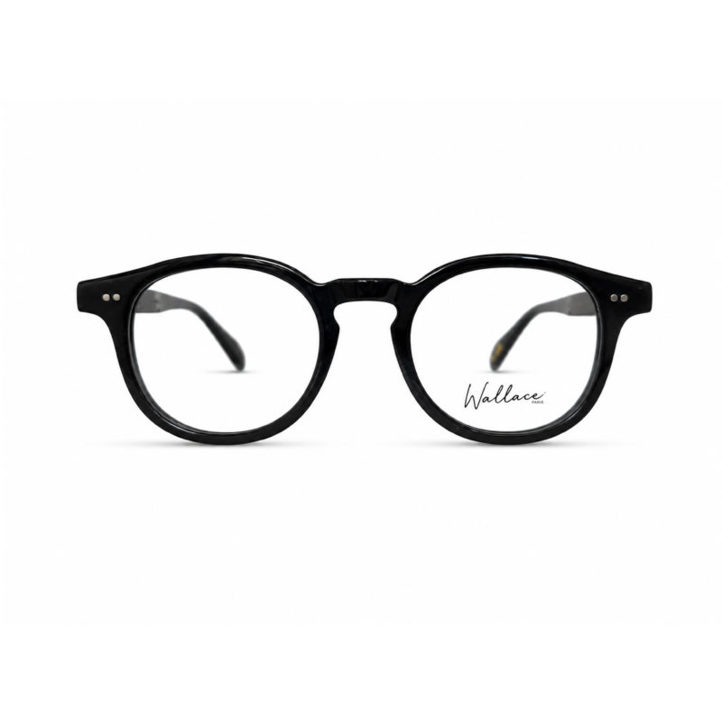 Lunettes de vue Wallace Paris modèle Denfert en acétate écaille noir