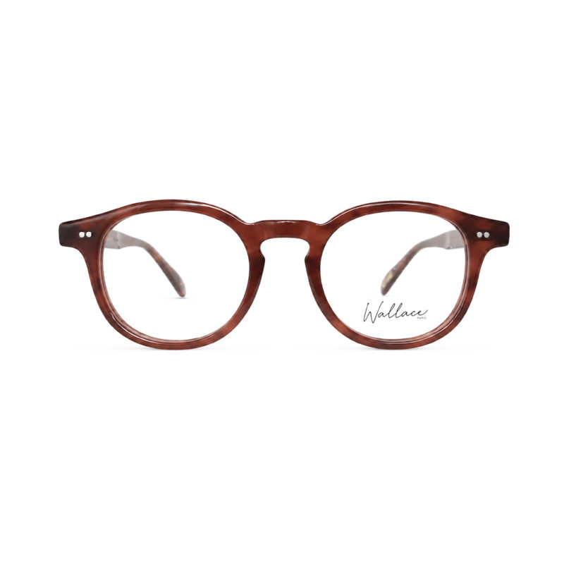 Lunettes de vue Wallace Paris modèle Denfert en acétate écaille demi blonde