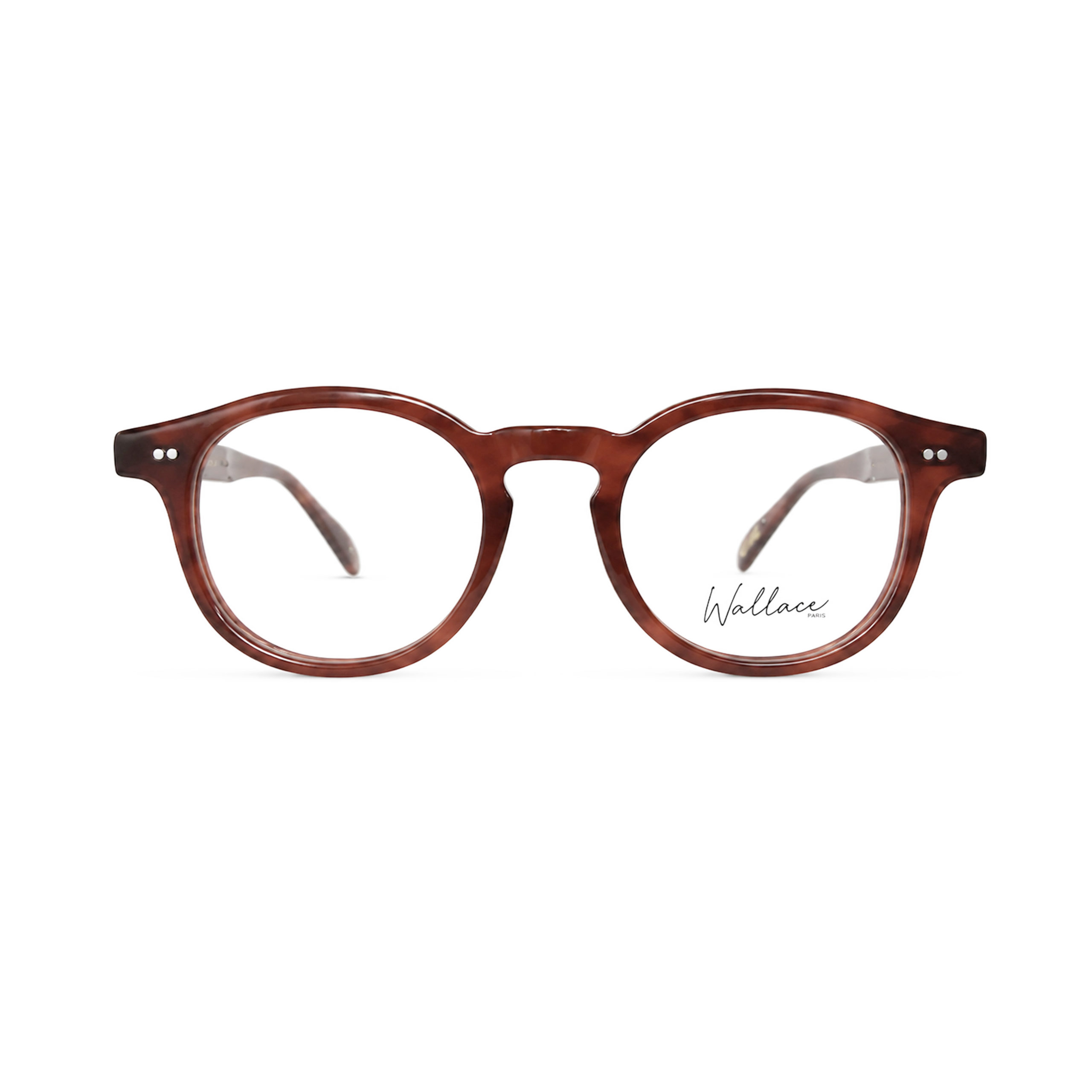 Lunettes de vue Wallace Paris modèle Denfert en acétate écaille demi blonde