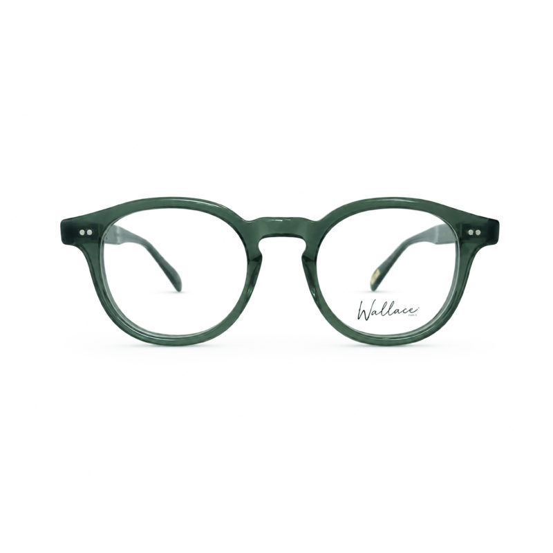 Lunettes de vue Wallace Paris modèle Denfert en acétate cristal sapin