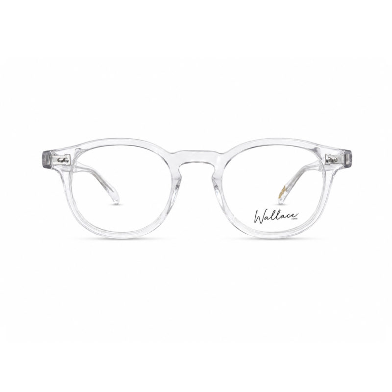 Lunettes de vue Wallace Paris modèle Denfert en acétate cristal