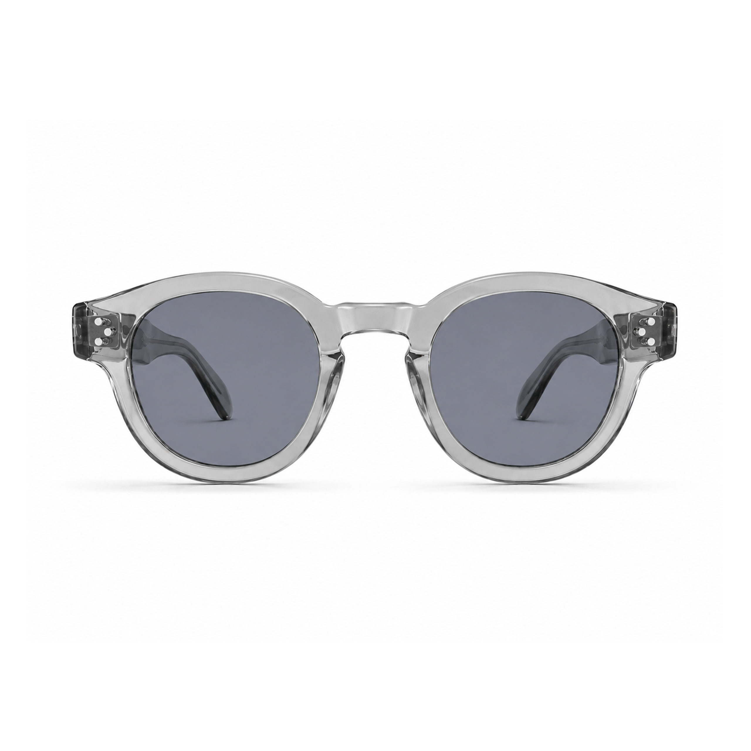 Lunettes de soleil Wallace Paris modèle Concorde en acétate cristal gris clair